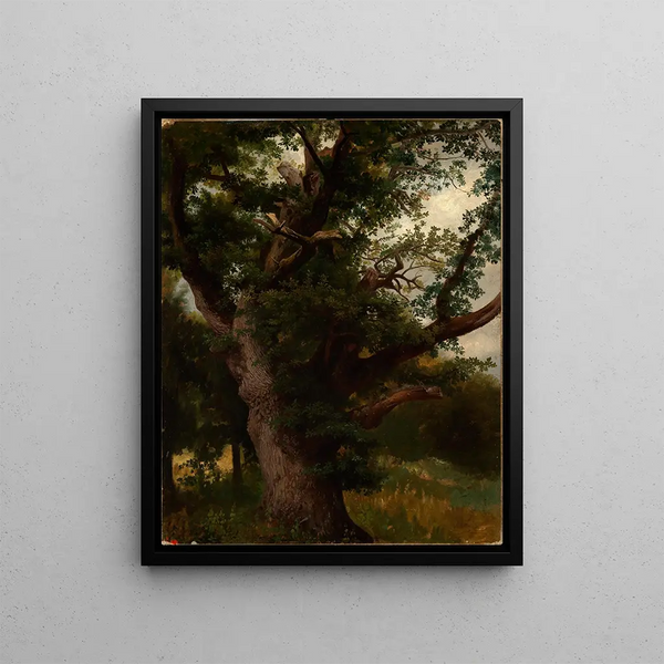 Eichbaum - Johann Wilhelm Schirmer — kehystetty taideteos seinällä