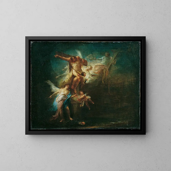 Jeesus vie hyvä varas taivaan - Johann Wolfgang Baumgartner — kehystetty taideteos seinällä