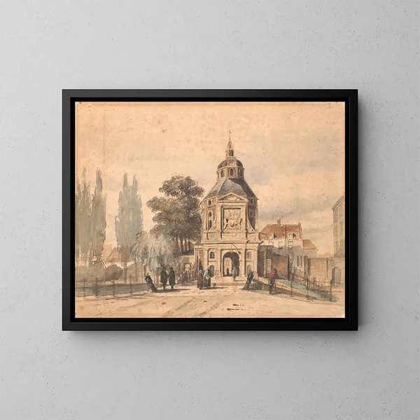 Porte des Wittevrouwen à Utrecht - Johannes Bosboom — kehystetty taideteos seinällä