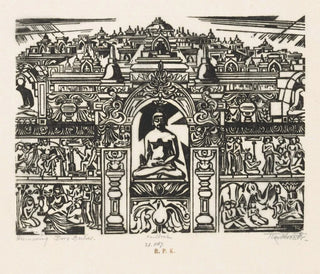 Johannes Frederik Engelbert ten Klooster - Zijaanzicht van de Borobudur.webp