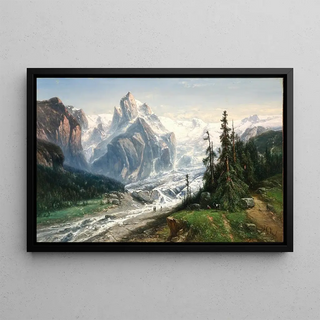Johannes Gijsbert Vogel - Travellers at the Foot of a Glacier.webp