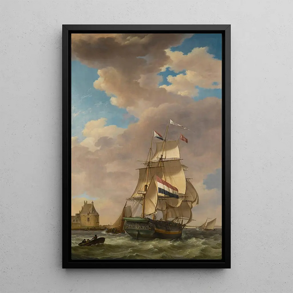 Johannes Hermanus Koekkoek - A Merchantman Off Veere.webp