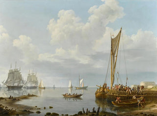 Navigointi rauhallisessa suistossa - Johannes Hermanus Koekkoek — näkymä teoksesta