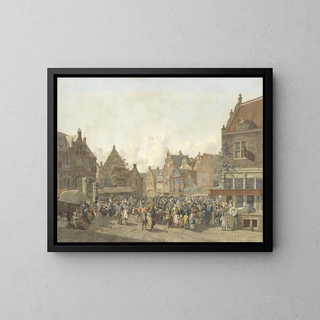Johannes Huibert Prins - Town Square with Fair.webp