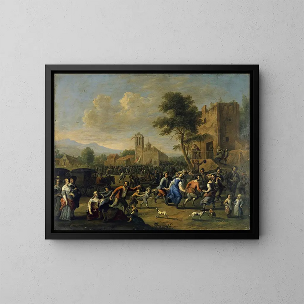 Fête de paroisse - Johannes Lingelbach — kehystetty taideteos seinällä