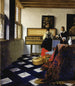 La Dame au virginal avec un gentleman la leçon de musique - Johannes Vermeer — näkymä teoksesta