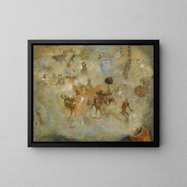Le rêve de la pipe - John Anster Fitzgerald — kehystetty taideteos seinällä