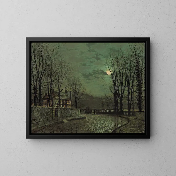 Lune de novembre - John Atkinson Grimshaw — kehystetty taideteos seinällä