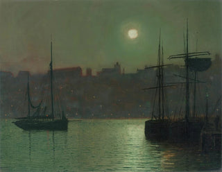 Vieux Scarborough - John Atkinson Grimshaw — näkymä teoksesta