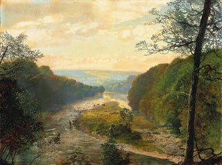 Wharfe-laakson ja Bardenin tornin yli - John Atkinson Grimshaw — näkymä teoksesta