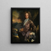 William Paul 1673-1711 Bray Berkshire - John Clostermanin, jossa hän on koiransa ja kiväärinsä kanssa — kehystetty taideteos seinällä