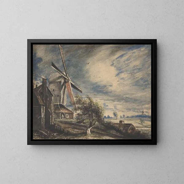 Un moulin près de Colchester - John Constable — kehystetty taideteos seinällä