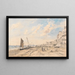 Brightonin ranta maalaus katsellen länteen - John Constable — kehystetty taideteos seinällä
