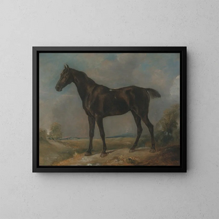 Le cheval noir de Constable - John Constable — kehystetty taideteos seinällä