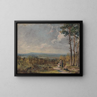 Hampstead Heath vu vers Harrow - John Constable — kehystetty taideteos seinällä