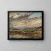 Hampstead Heathin maalaus, jossa lampi ja uimareita - John Constable — kehystetty taideteos seinällä