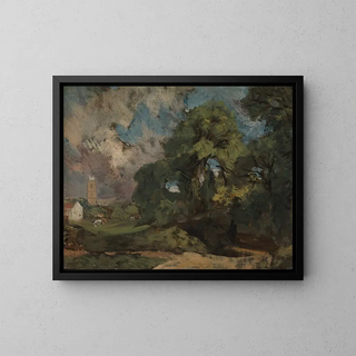 Stoke-by-Nayland - John Constable — kehystetty taideteos seinällä
