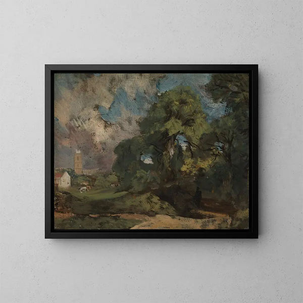 Stoke-by-Nayland - John Constable — kehystetty taideteos seinällä