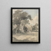 Arbres dans un pré - John Constable — kehystetty taideteos seinällä