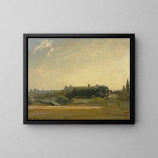 Näkymä East Bergholt'n pappilaan - John Constable — kehystetty taideteos seinällä