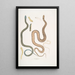 Serpent du Bengale Coluber Bengalensis 47 Serpent losangé Coluber rectangulus - John Edward Gray — kehystetty taideteos seinällä