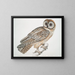 Hibou chinois Strix sinensis - John Edward Gray — kehystetty taideteos seinällä