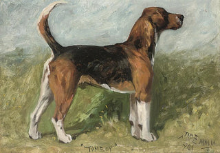 John Emms - Tomboy a beagle in a landscape.webp
