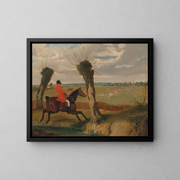 La chasse du Suffolk en pleine voix - John Frederick Herring l'Ancien — kehystetty taideteos seinällä