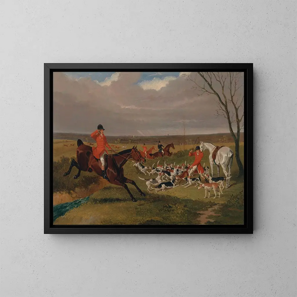 La chasse de Suffolk à la mort - John Frederick Herring l'Ancien — kehystetty taideteos seinällä