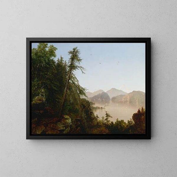 Le long de l'Hudson - John Frederick Kensett — kehystetty taideteos seinällä