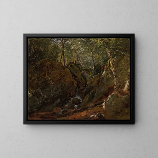Catskillsin vesiputouksesta - John Frederick Kensett — kehystetty taideteos seinällä