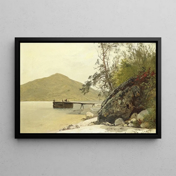 Sabbath Day Pointin maalaus - John Frederick Kensett — kehystetty taideteos seinällä