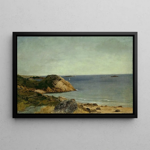 Côte rocheuse - John Frederick Kensett — kehystetty taideteos seinällä
