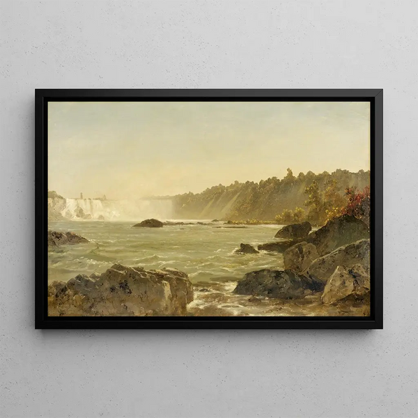 Näkymä Niagaran putouksille - John Frederick Kensett — kehystetty taideteos seinällä