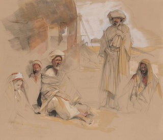 Beduiinileiri Gebel Torilla Sinain autiomaassa - John Frederick Lewis — näkymä teoksesta