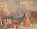 Vendeurs de fruits sur un canal vénitien - John Frederick Lewis — näkymä teoksesta