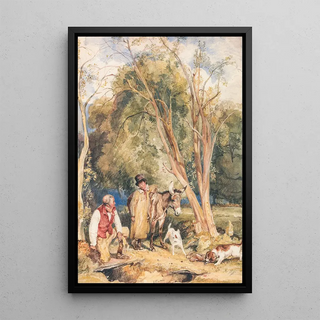 John Frederick Lewis - Game Keeper And Boy Ferreting A Rabbit.webp