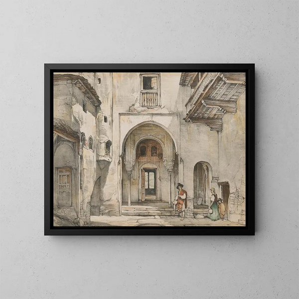 Croquis et dessins de l'Alhambra à Londres - John Frederick Lewis — kehystetty taideteos seinällä