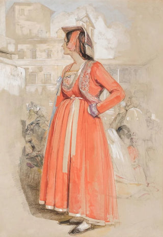 John Frederick Lewis - Study Of A Young Neapolitan Woman In Rome.webp