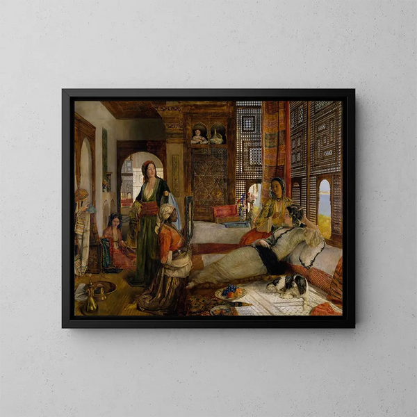 Le Harem - John Frederick Lewis — kehystetty taideteos seinällä