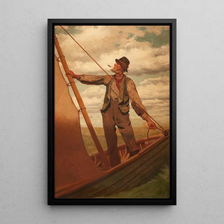 John George Brown - Hoisting the Sail.webp