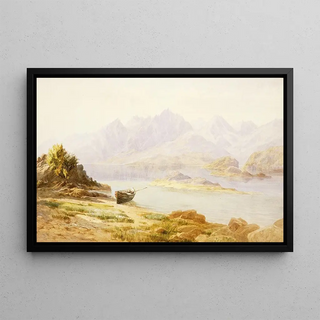 John Gully - L Manipori sic upper end with rocky islets Evening.webp