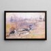 Talviyön loppu - John Henry Twachtman — kehystetty taideteos seinällä