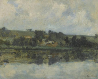 Ranskan jokimaisemasta - John Henry Twachtman — näkymä teoksesta