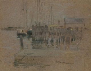 Port de Gloucester - John Henry Twachtman — näkymä teoksesta