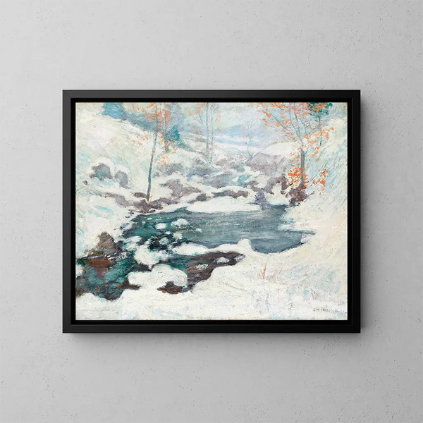 Enclavé par la glace - John Henry Twachtman — kehystetty taideteos seinällä