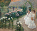 Terassilla - John Henry Twachtman — näkymä teoksesta