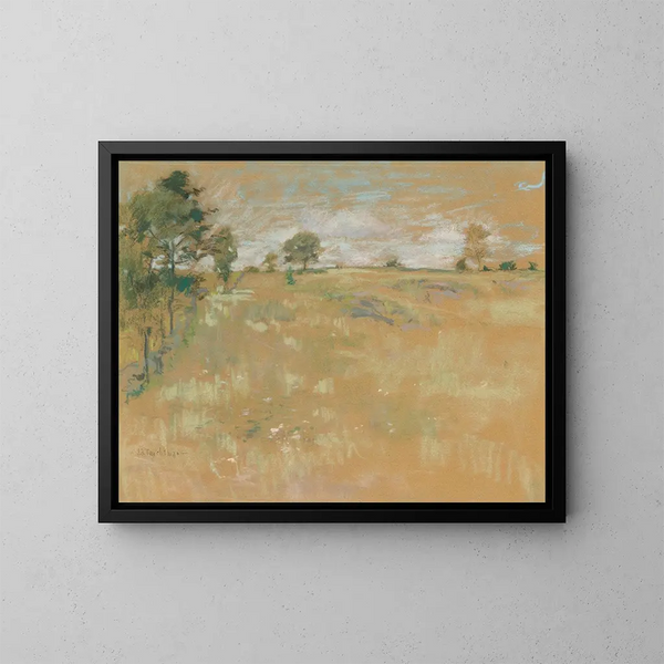 Prairies à Branchville, Connecticut - John Henry Twachtman — kehystetty taideteos seinällä