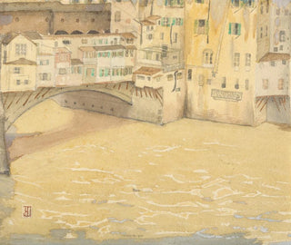 Le Pont Vecchio - John Ireland Howe Downes — näkymä teoksesta