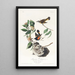 Paruline flamboyante d'Amérique - John James Audubon — kehystetty taideteos seinällä